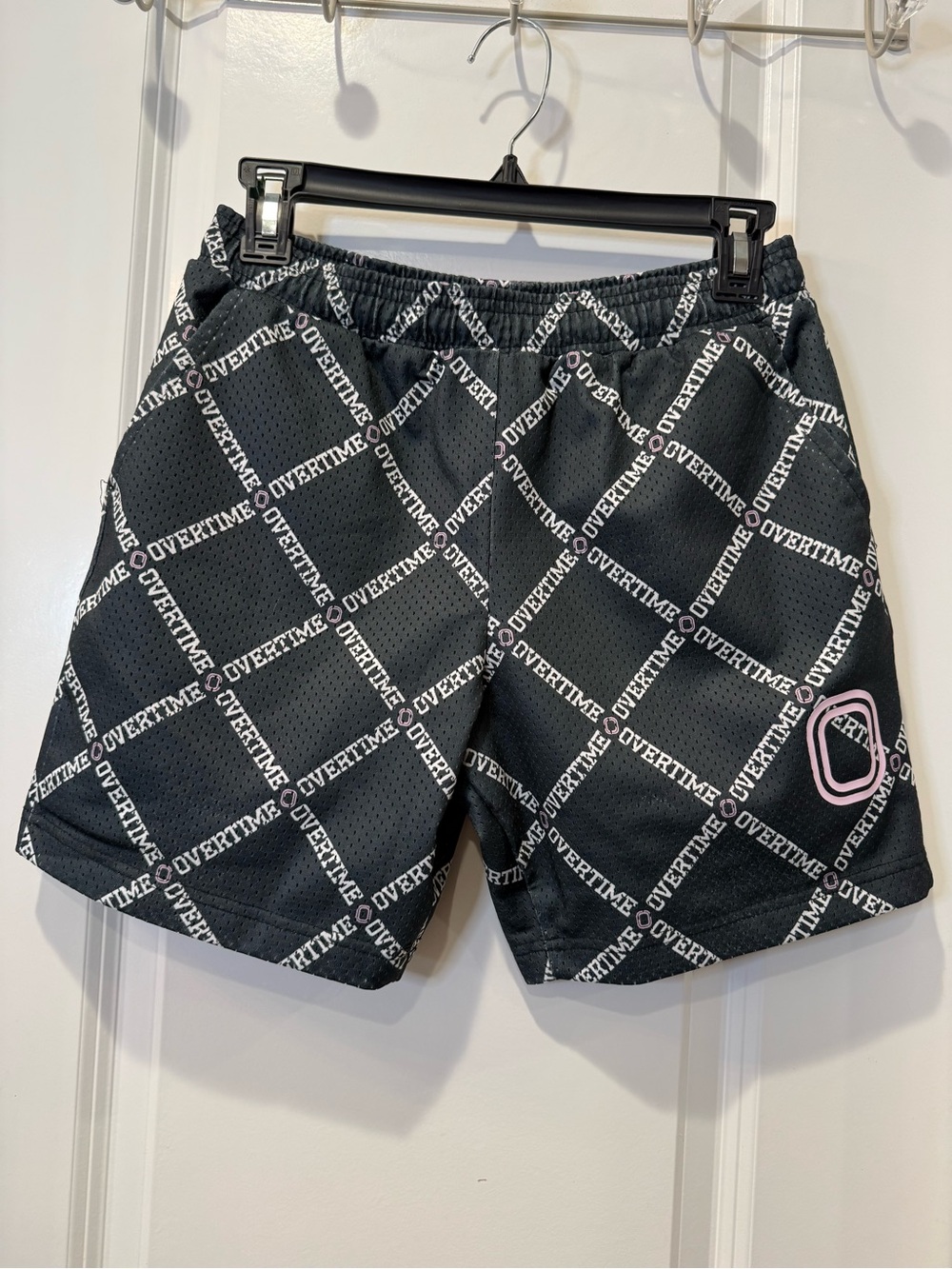 Overtime Youth Black Mesh Shorts YXL